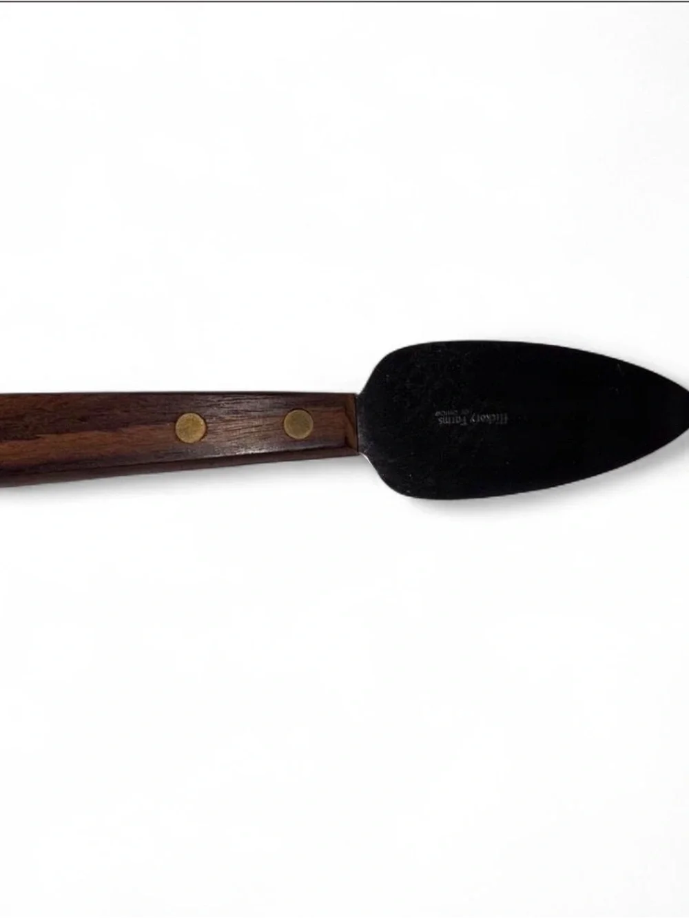 Vintage hickory farms Wood Handle cheese Spreader in Dark Brown and Black